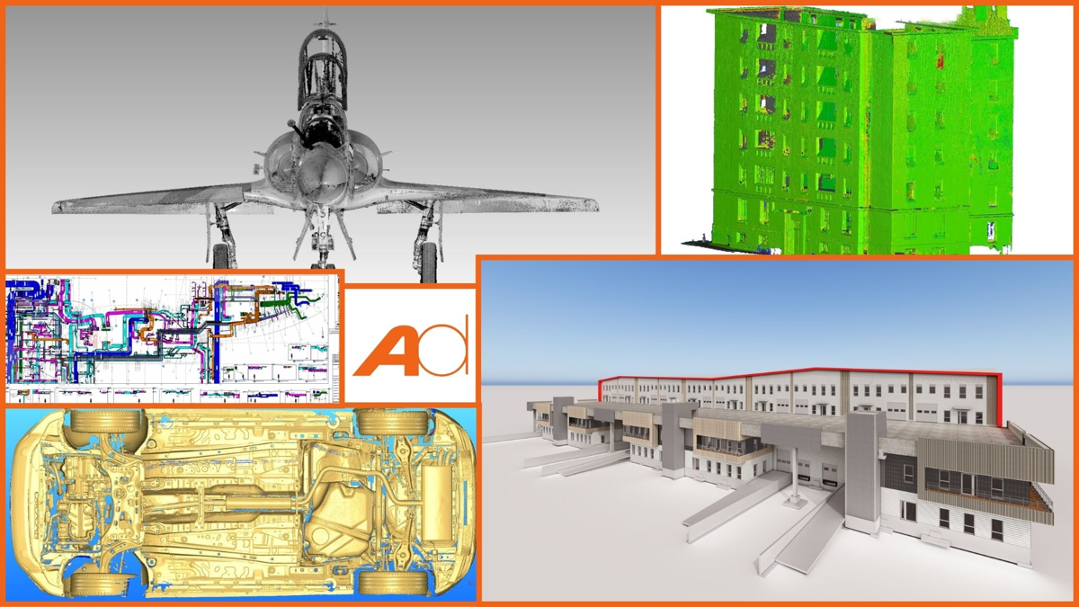 Accompagnement en scan 3D et BIM – choix des livrables et méthodologie Accompagnement en scan 3D et BIM avec visualisation des différents livrables : nuage de points, plans 2D et maquette 3D