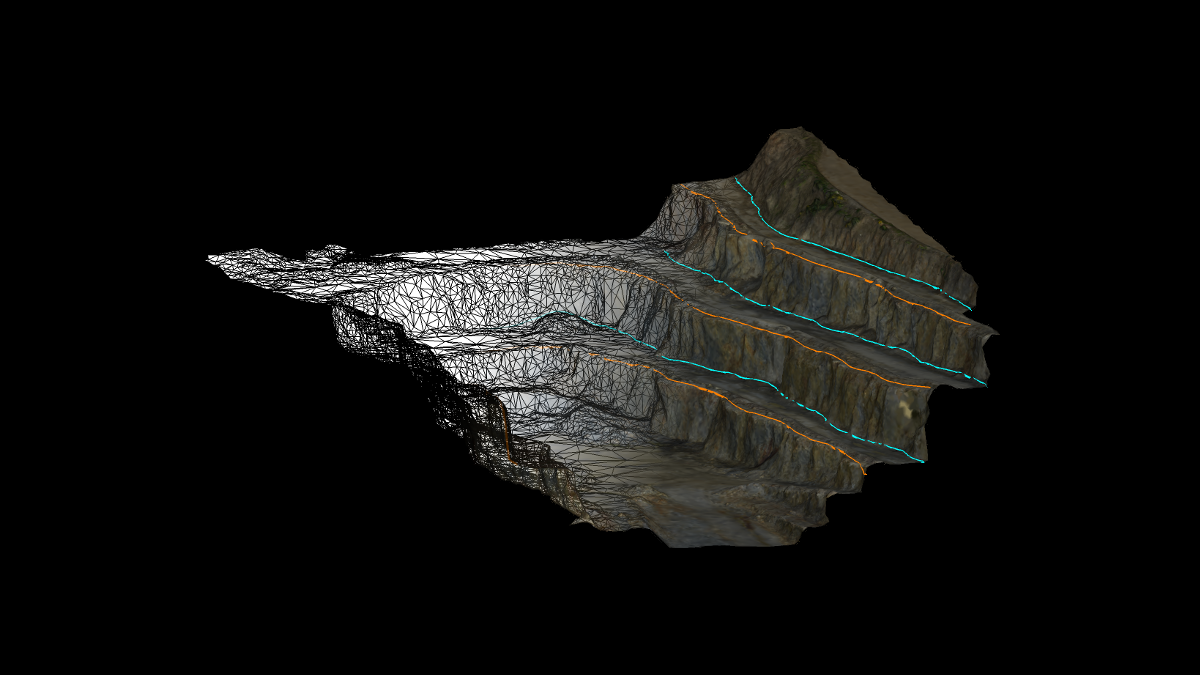 modele_numerique_terrain_mnt_3d Modèle numérique de terrain 3D avec courbes de niveau issu d’un relevé topographique