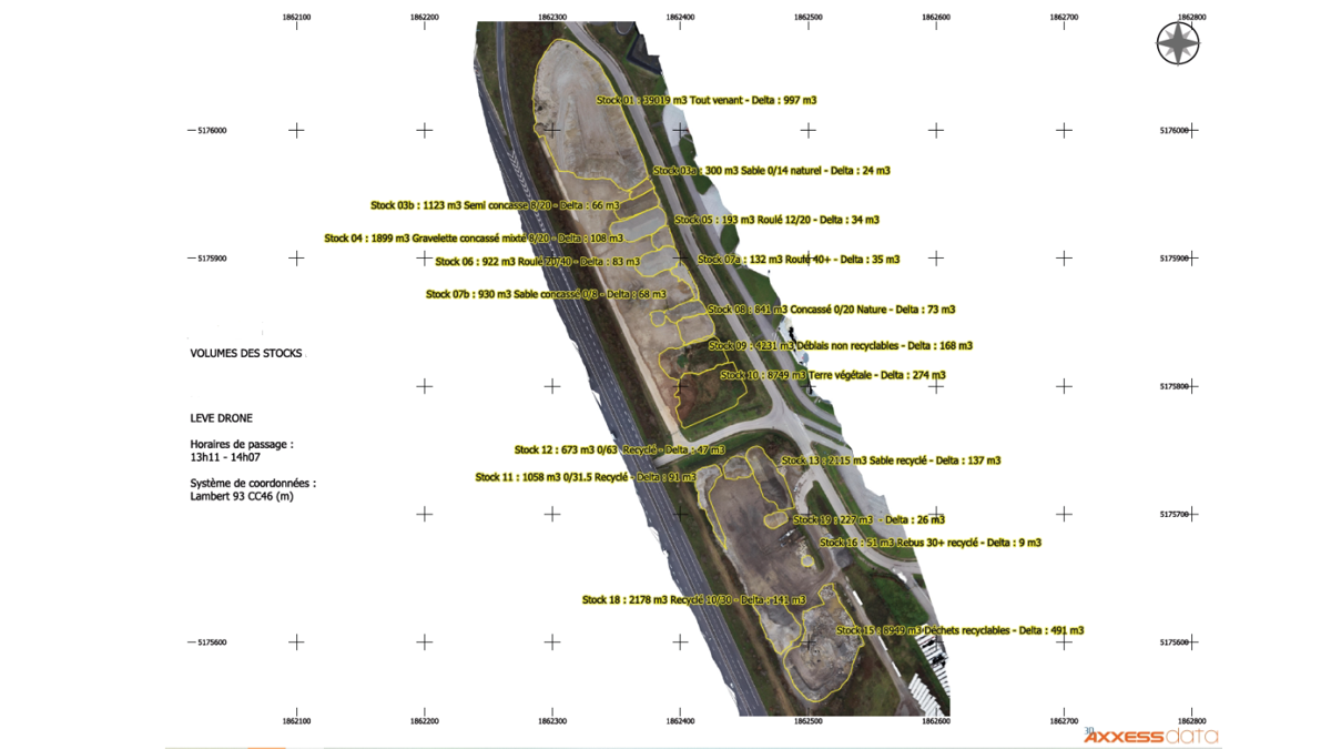 releve_stock_drone_volumes Relevé de stocks par drone avec calcul de volumes de matériaux sur site industriel