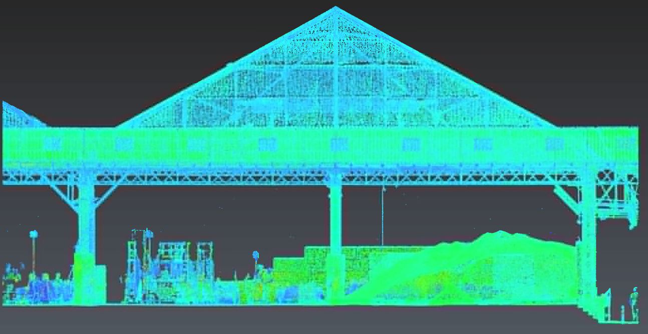 coupe-technique-structure-batiment Nuage de points utilisé pour réaliser des coupes techniques de structure sur existant