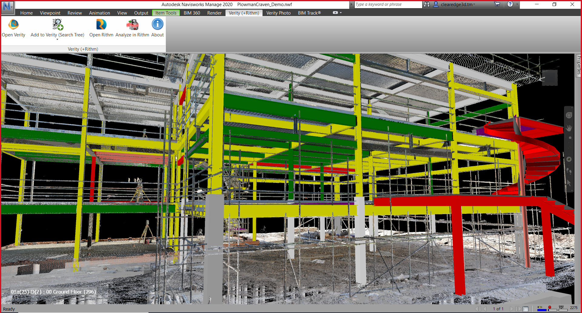 Comparaison scan 3D et BIM en industrie Comparaison 3D entre scan laser et modèle BIM sur installation industrielle