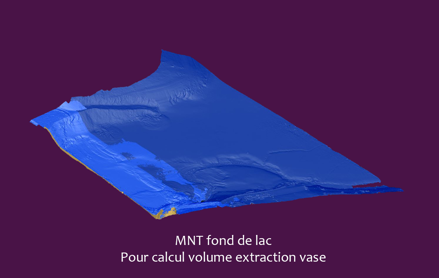 mnt-fond-lac-bathymetrie-3d Modèle numérique de terrain du fond d’un lac pour analyse bathymétrique et topographique