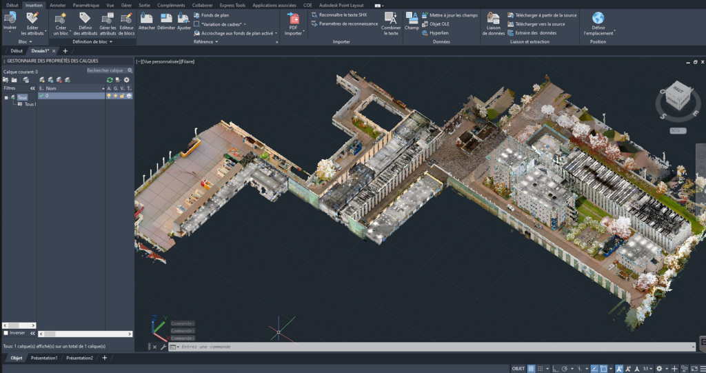 Nuage de points dans autocad
