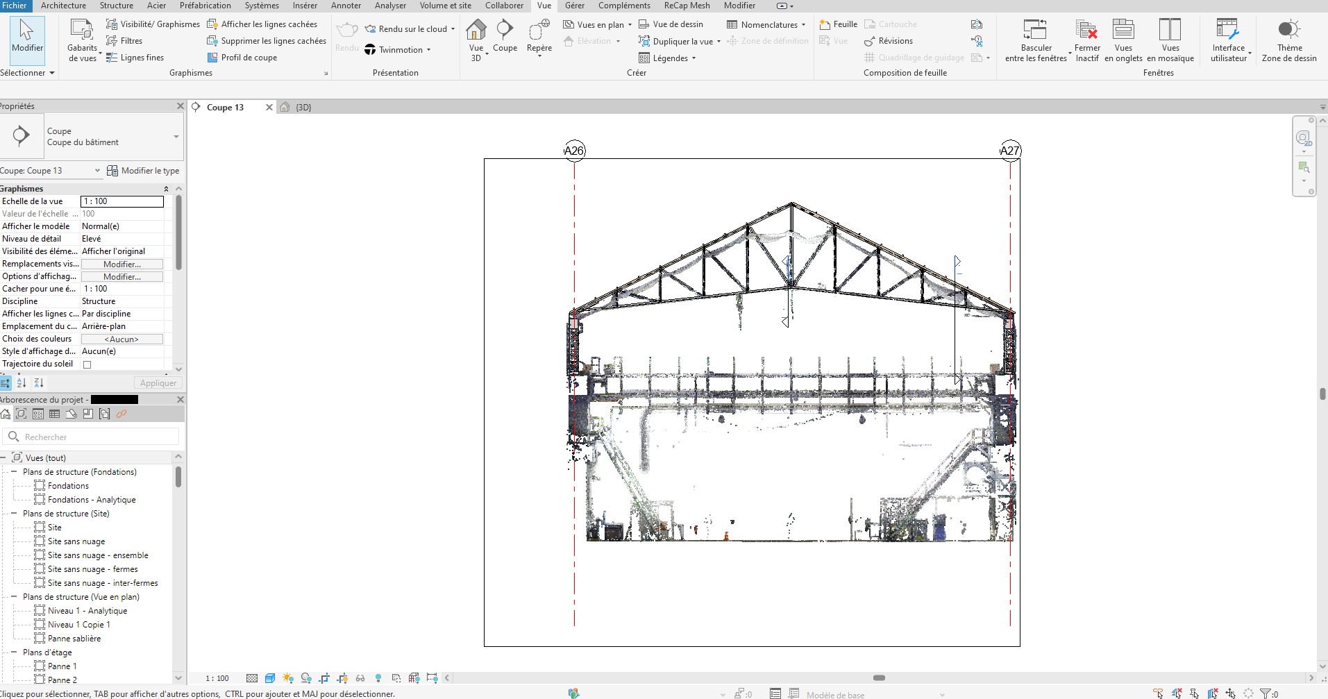 revit_nuage_pts_modele_3D_coupe Nuage de points dans revit
